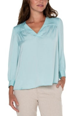 V NECK POPOVER BLOUSE LM8B72PS3