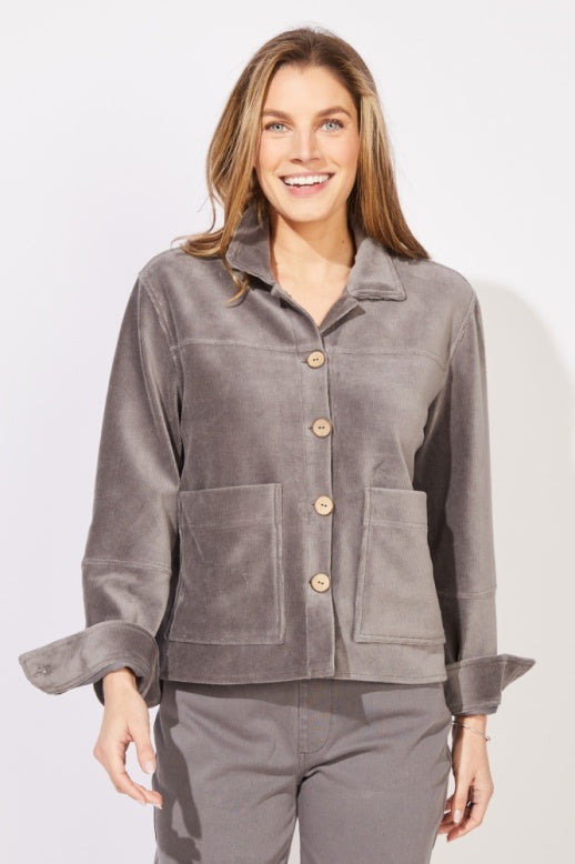 39011 CORDED VELOUR CAMP JACKET F26E