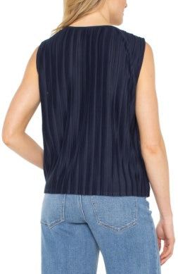 sleeveless crew neck knit top LM8J05PK7