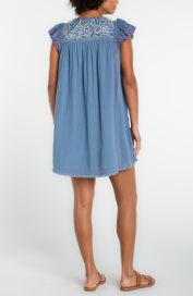 flutter slv v neck woven dress LMD031CF12E6