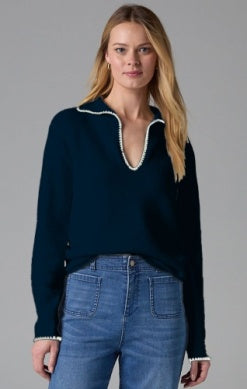 BLANKET STITCH GETAWAY SWEATER W241129