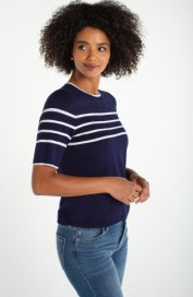 short sleeve crew neck sweater LM8J92SR22