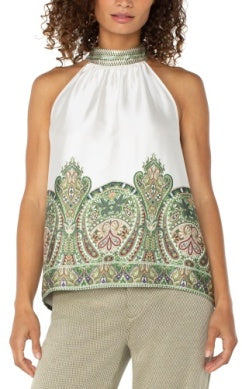 mock neck halter top LM8H38TL35P9