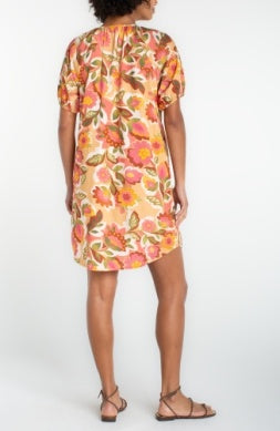 short slv shirred button front woven dress LMD039CF2P86
