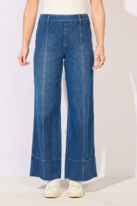 64067 KNIT DENIM RELAXED LEG JEAN F26E