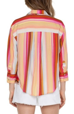 LM8C15HE9P80 STRIPE BLOUSE BUTTON DOWN