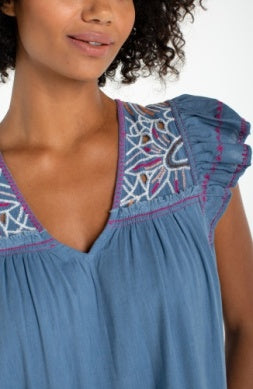 flutter slv v neck woven dress LMD031CF12E6