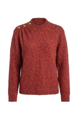 long slv mock neck sweater w buttons LM8M10SR34