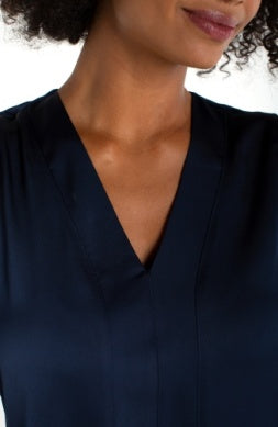 slvlss v-neck woven-to-knit top LM8K27PS6