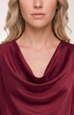 long slv drape neck wvn sweater hybrid LM8M14WF20