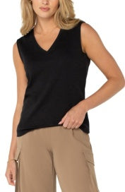 sleeveless v neck knit top LM8H35K99
