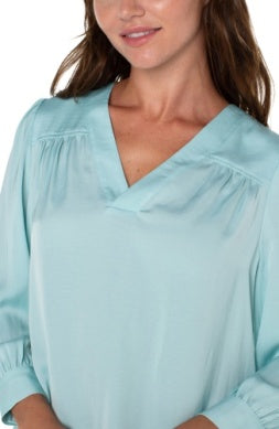 V NECK POPOVER BLOUSE LM8B72PS3