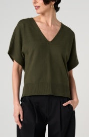 shrt slv vneck dolman popover swtr w step hem LM8L97SE16