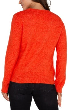 LM8D50SK49 long sleeve cut out bow neck sweater