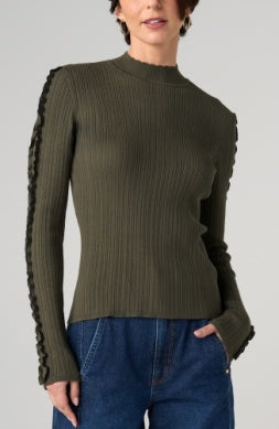 mock neck long slv sweater LM8L65WF11