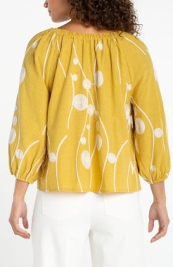 3/4 sleeve woven top LM8G36WV97