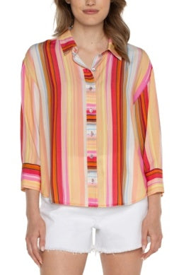 LM8C15HE9P80 STRIPE BLOUSE BUTTON DOWN