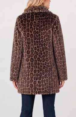 collared faux fur coat LM1D22GL01