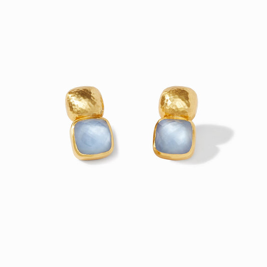 ER540GICA00 CATALINA EARRING GLD CHALCEDONY BLUE