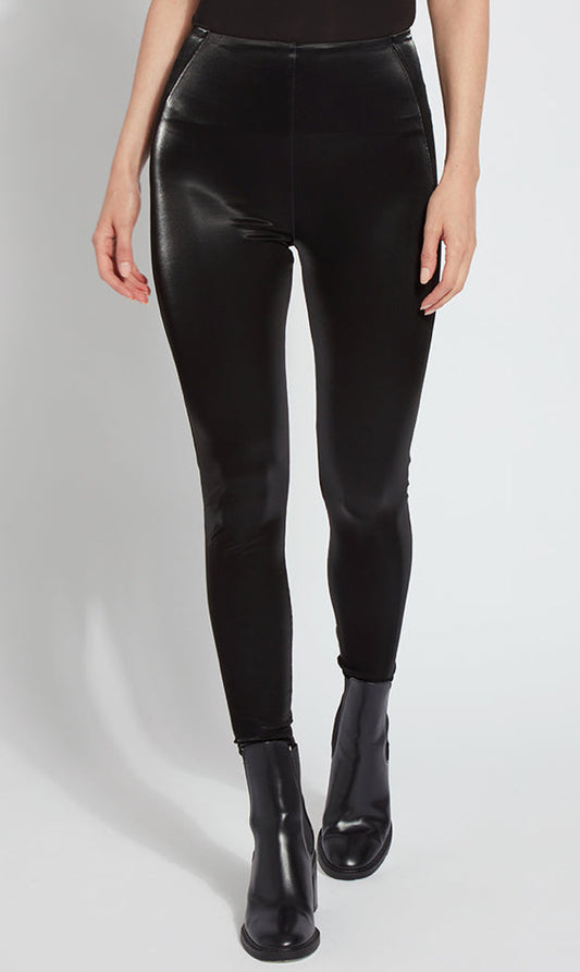 10-3113-MB MALTILDA PATENT FOIL LEGGINGS/ BLACK