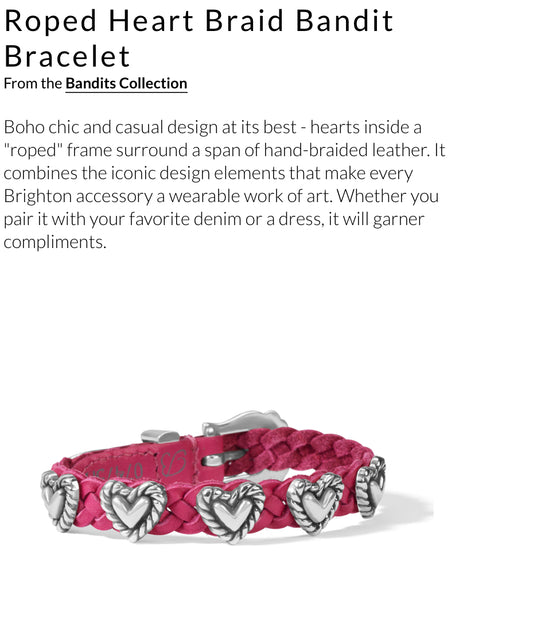 07475B ROPE HEART BRAID BRACELET