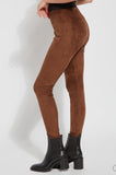 10-1730-M8 HI WAIST SUEDE LEGGING/BRONZE