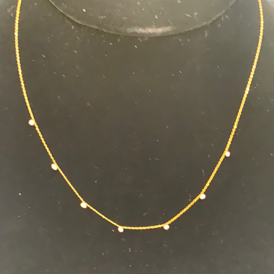 19569 ULTRA FINE CHAIN W SEMI PRECIOUS STONE