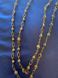 LONG CRYSTAL NECKLACE GOLD 008