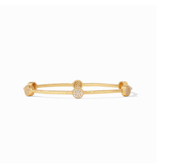 BG047GPCZ-M MILANO LUXE BANGLE GOLD PAVE CZ MED