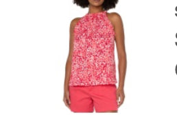 LM8054H65P1 SLEEVLESS SCOOP HALTER W RUFFLES
