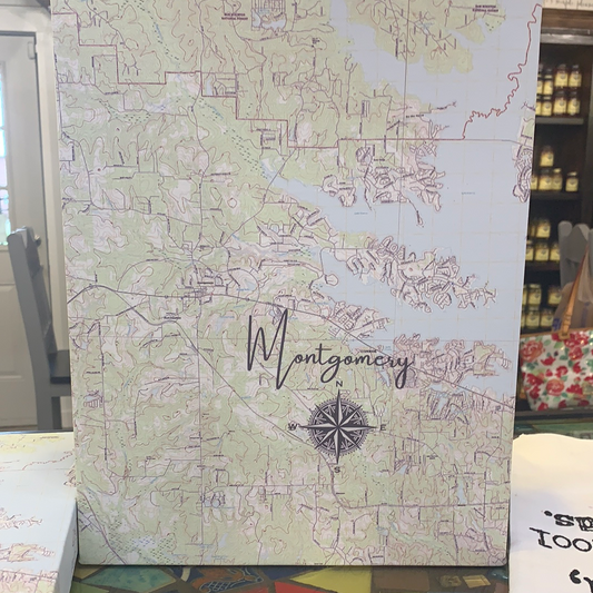 C18X24HTM CANVAS HOMETOWN MAP