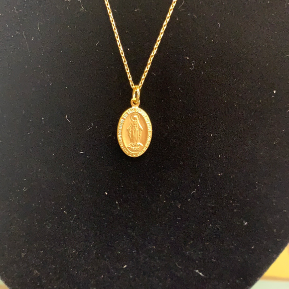 70640 18K GOLD PLATED O MARY PRAY FOR US