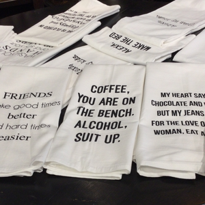 Cup Towels with Sayings